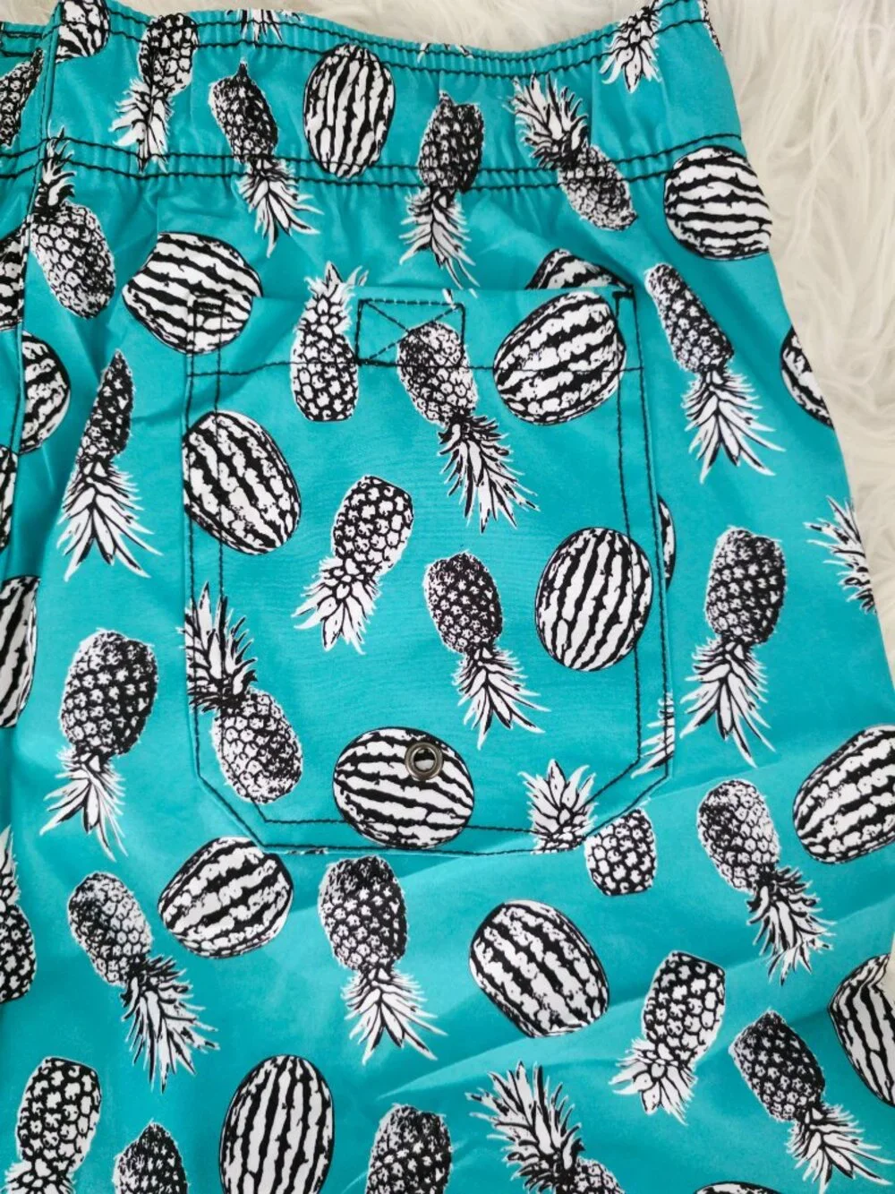 NWT Beach Bros Men's Swim Trunks Fruit X-Ray Aqua BB-104-48